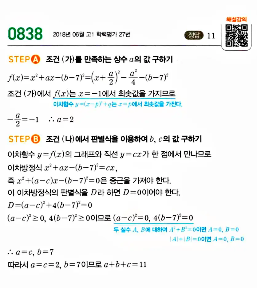 마플시너지 공통수학1 답지 해설