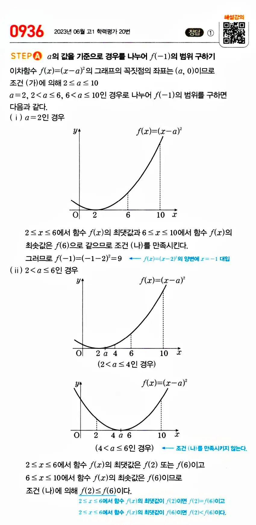 마플시너지 공통수학1 답지 940번대