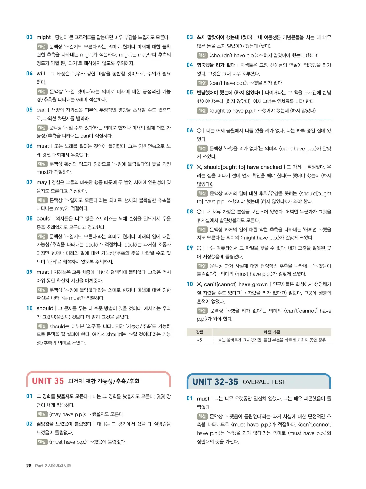 천일문기본트레이닝북답지 28페이지