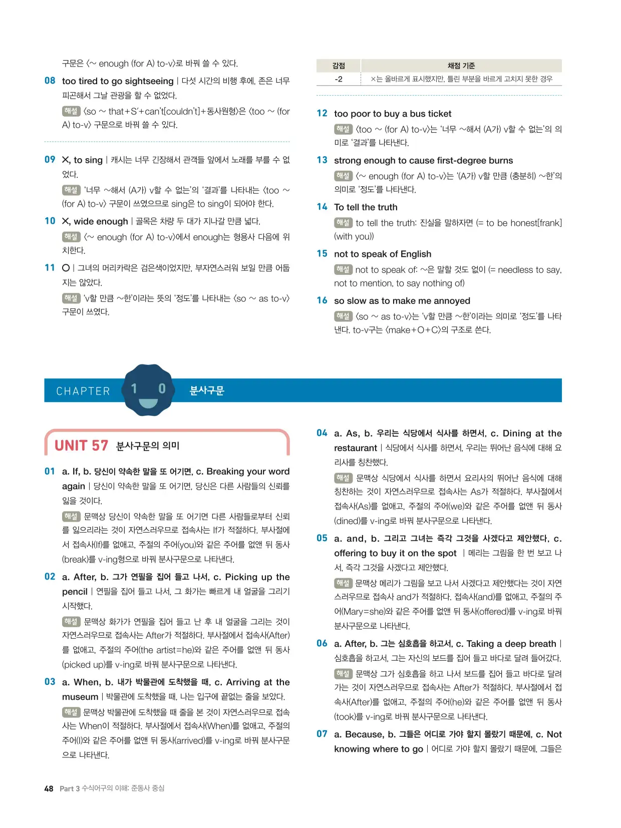 천일문기본트레이닝북답지 48페이지