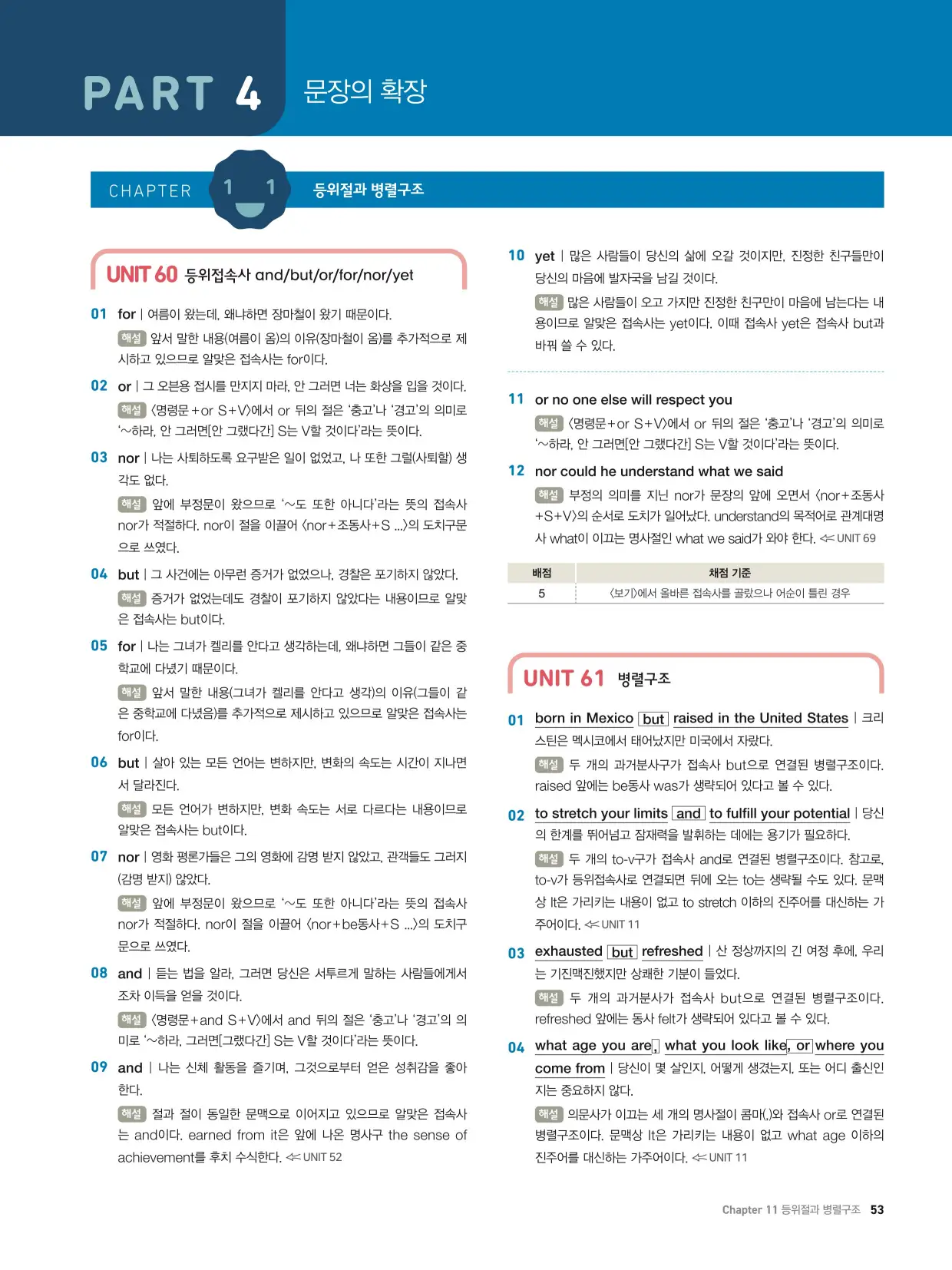 천일문기본트레이닝북답지 53페이지