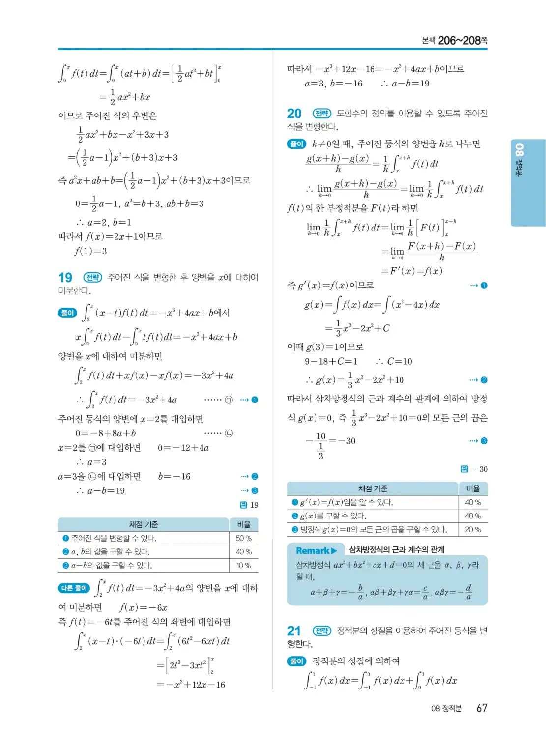 개념쎈 미적분 1 답지 67페이지