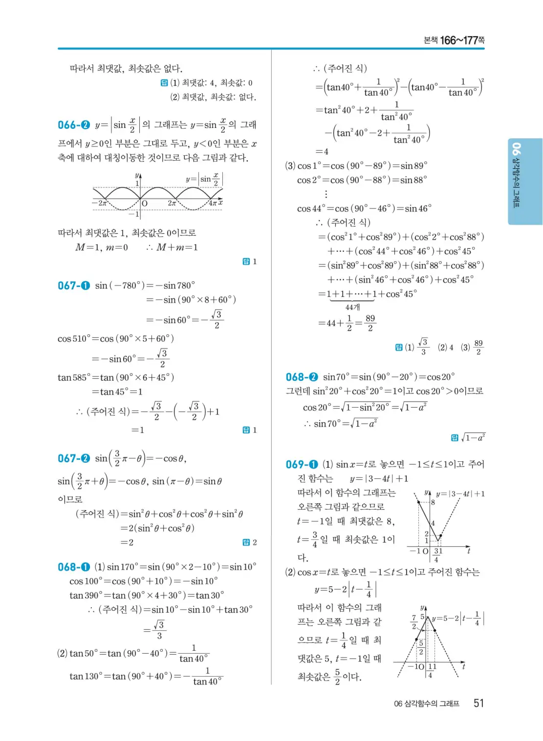 개념쎈 대수 답지 51