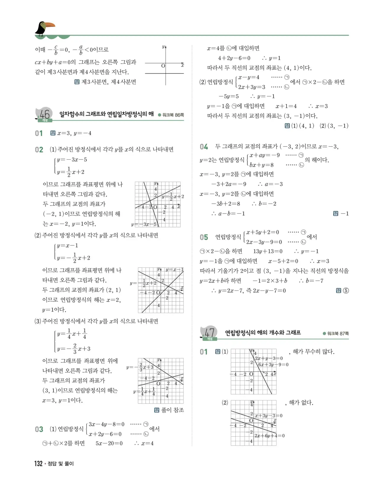 개념쎈 중2-1 답지 132페이지