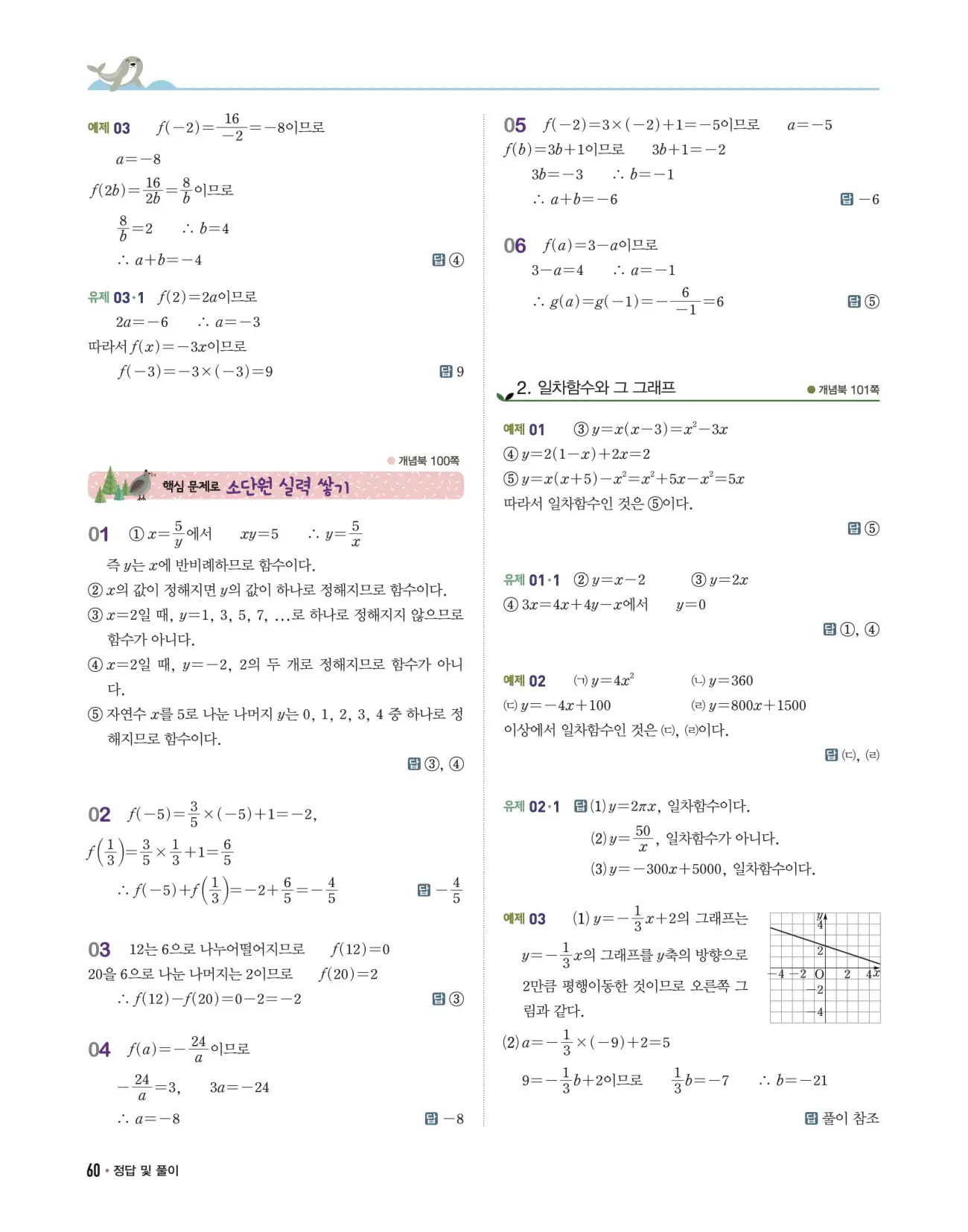 개념쎈 중2-1 답지 60페이지