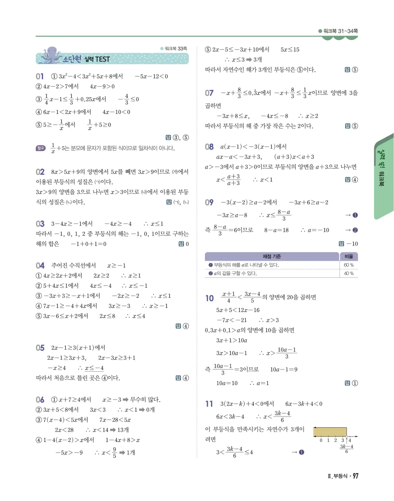 개념쎈 중2-1 답지 97페이지