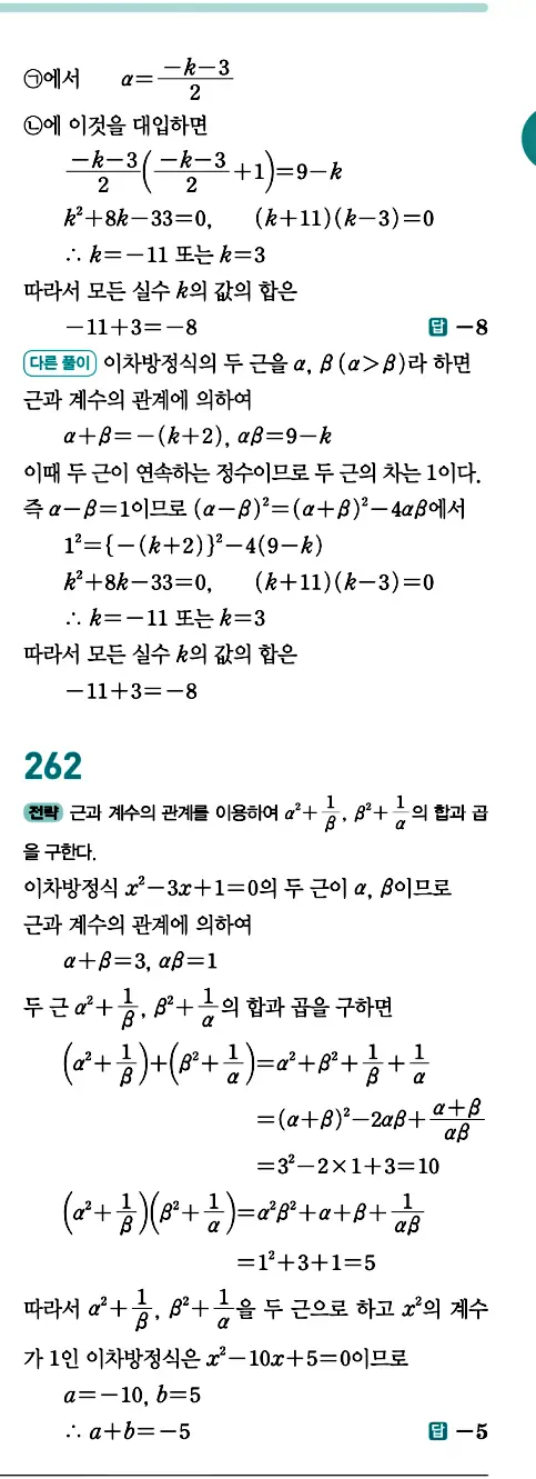 개념원리 공통수학1 답지 113페이지