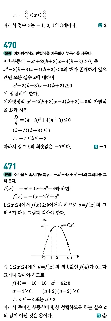 개념원리 공통수학1 답지 219페이지