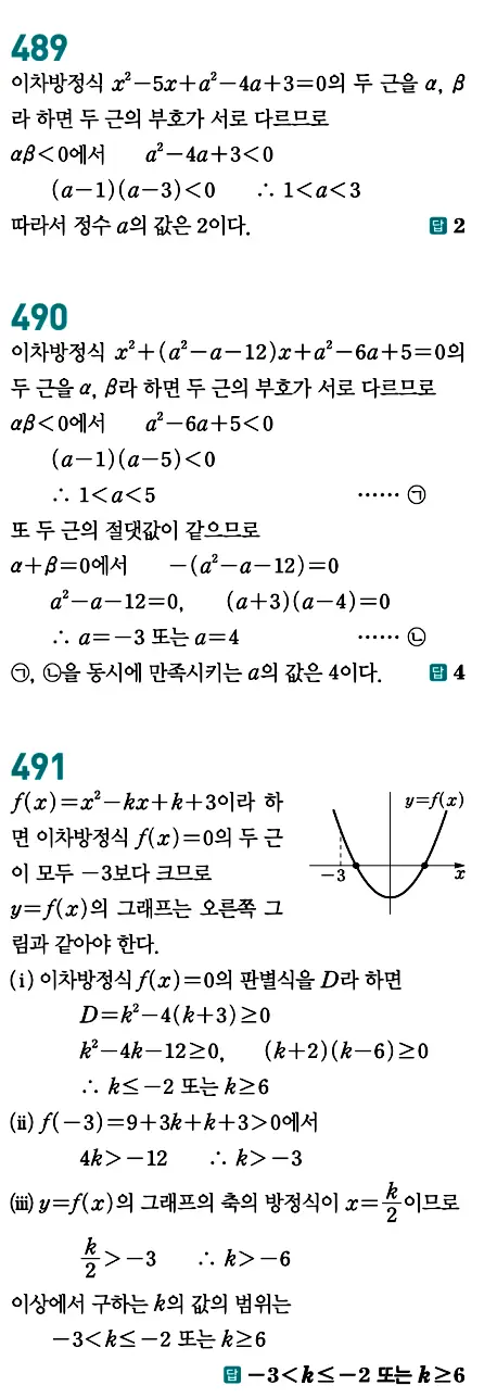 개념원리 공통수학1 답지 231페이지