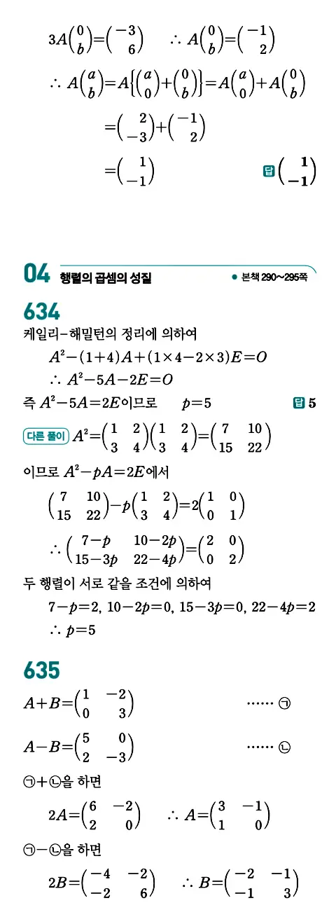 개념원리 공통수학1 답지 294페이지