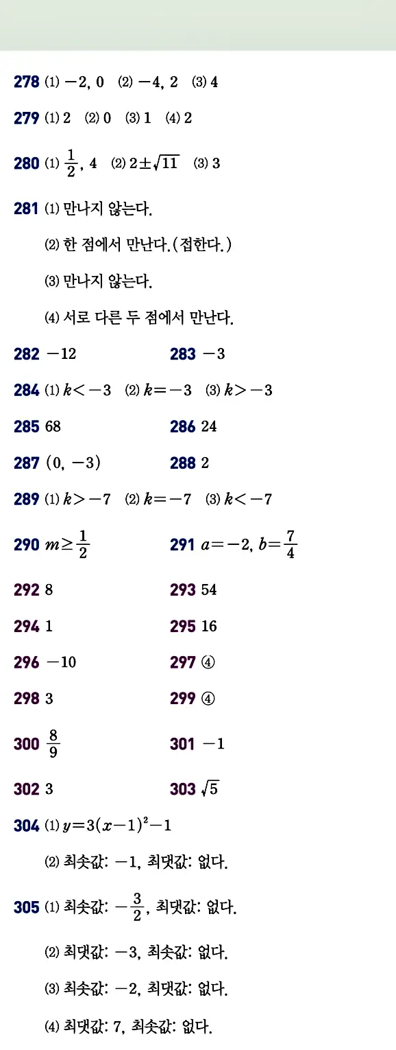 개념원리 공통수학1 빠른 답지 14