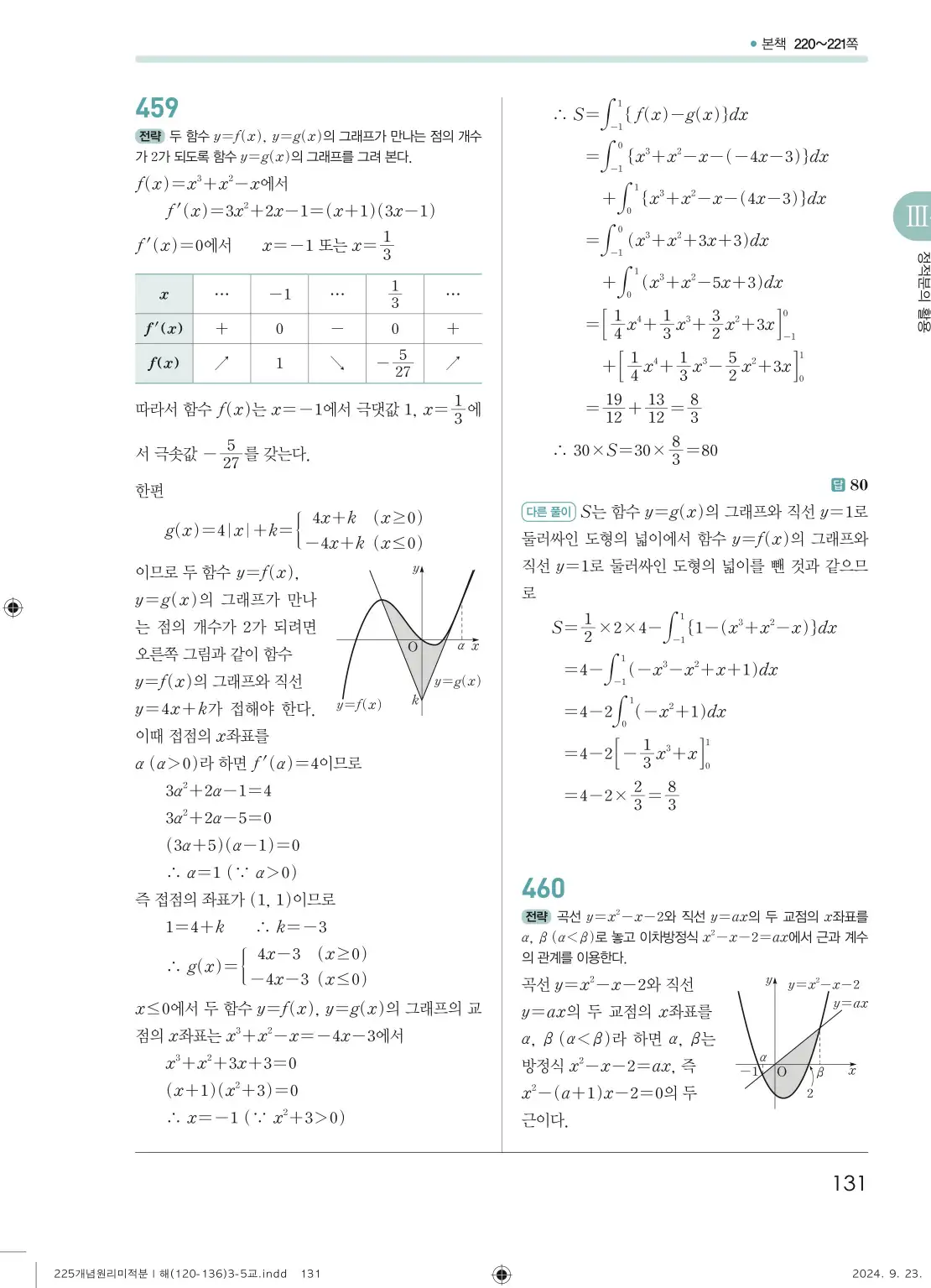 개념원리 미적분1 답지 131페이지