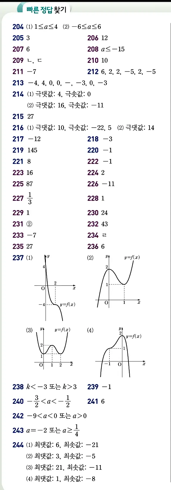 개념원리 미적분1 빠른 답지 5