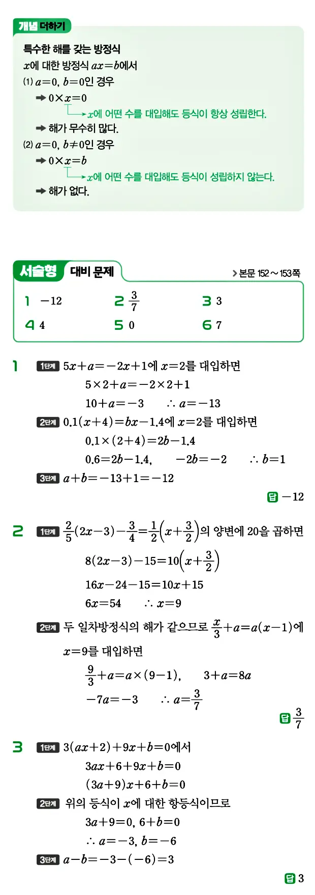 개념원리 중1-1 답지 117