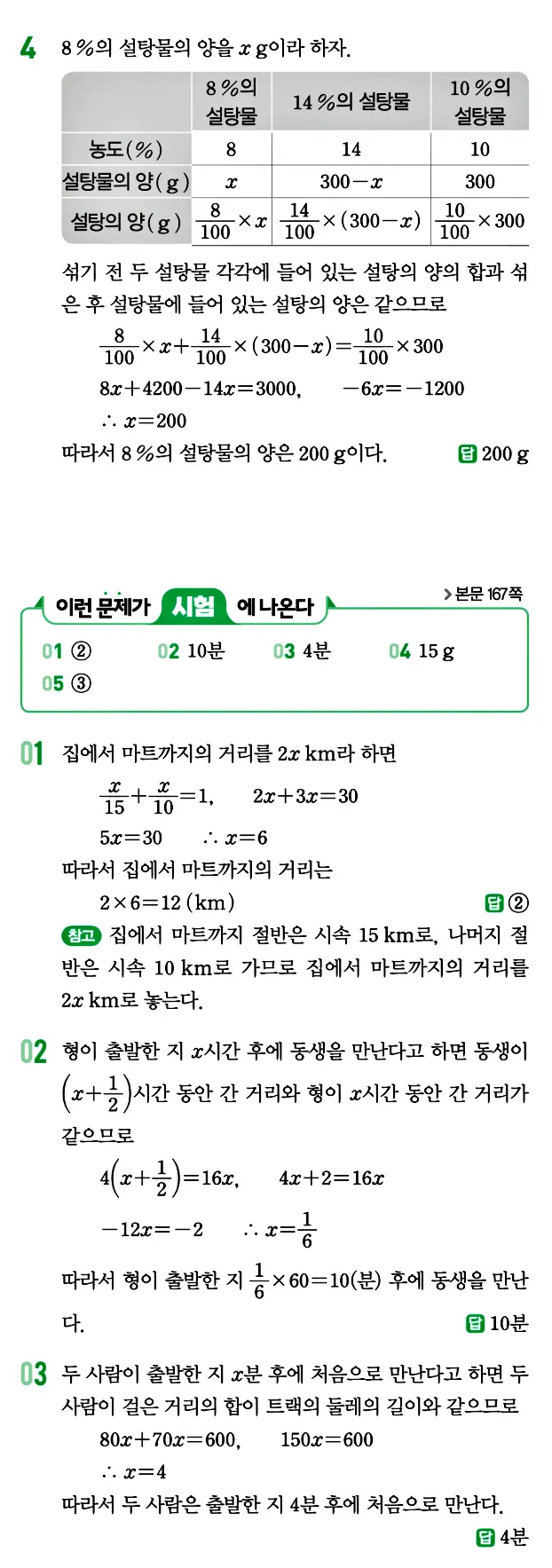 개념원리 중1-1 답지 125