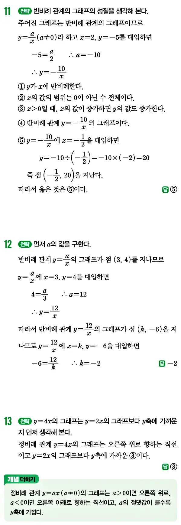 개념원리 중1-1 답지 164