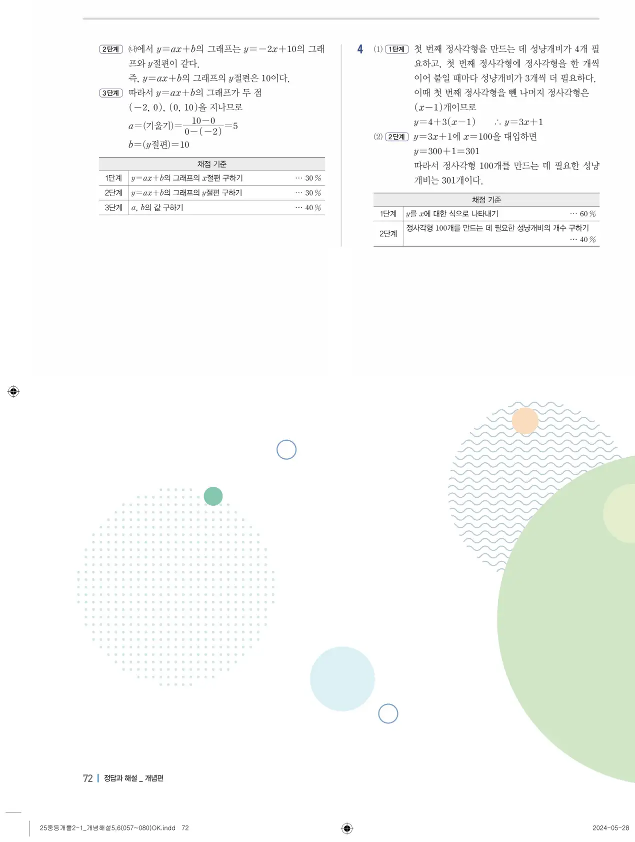 개념플러스유형 개념편 라이트 2-1 답지 72