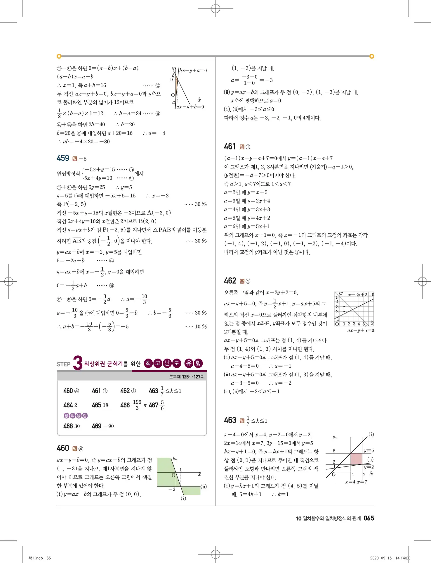 고쟁이 중2-1 답지 66페이지