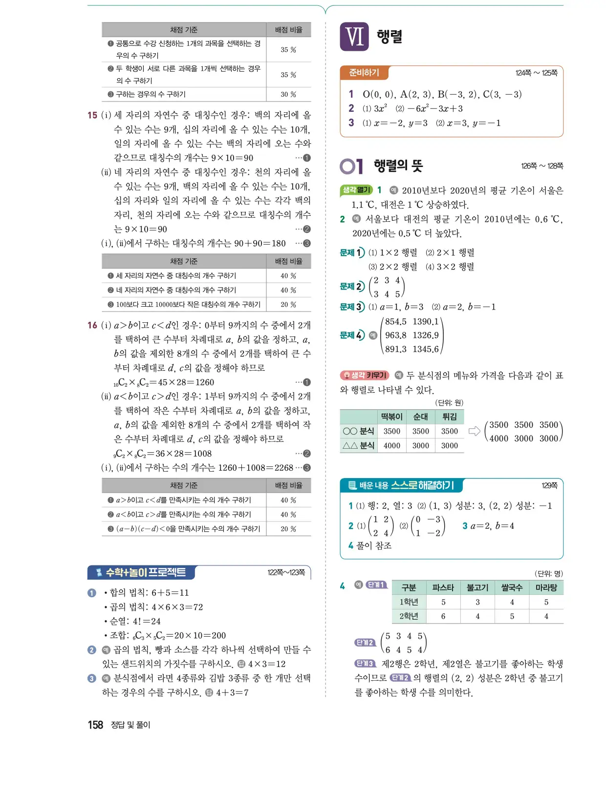 공통수학1 답지 206페이지