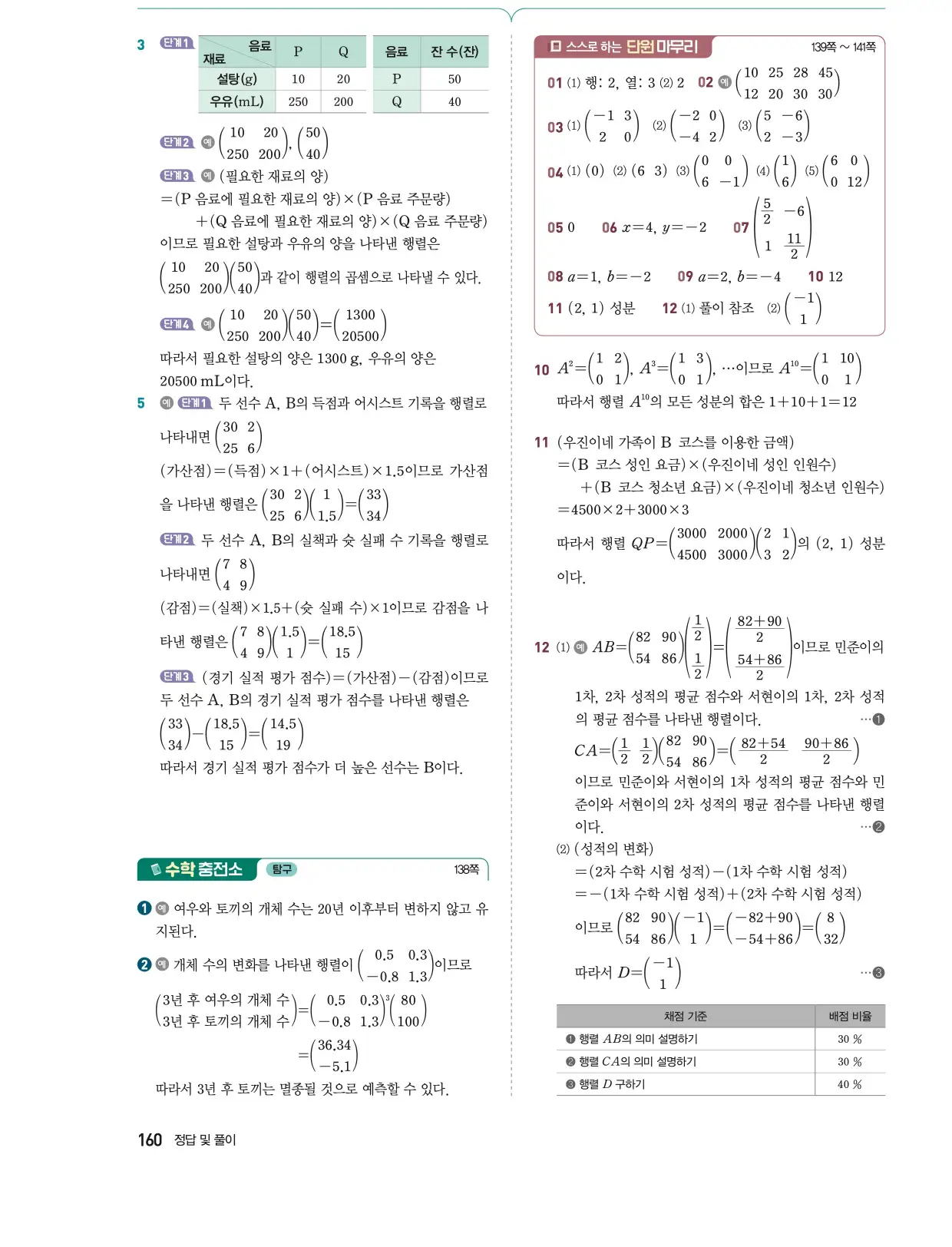 공통수학1 답지 204페이지