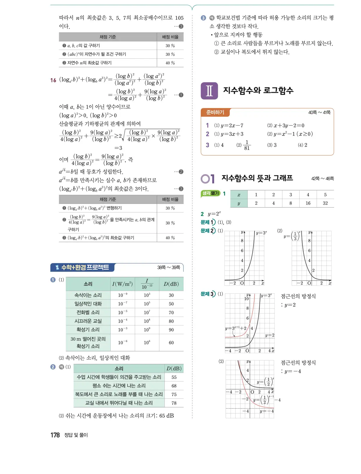 동아출판 대수 답지 4페이지