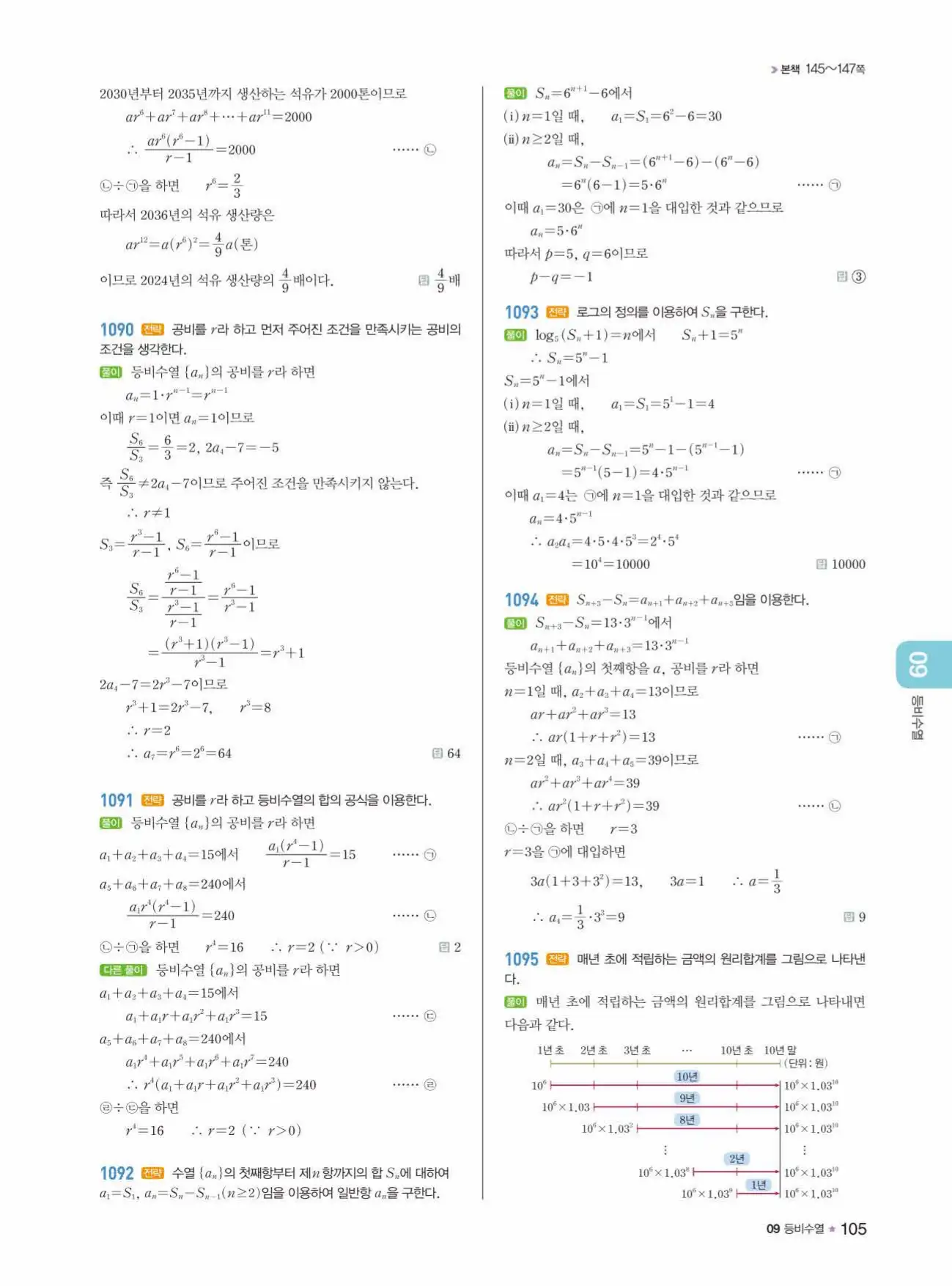 라이트쎈 대수 답지 105페이지