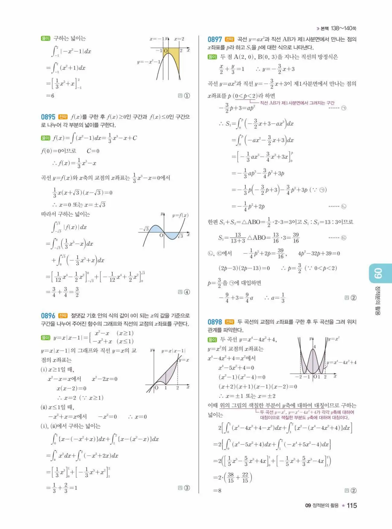 라이트쎈미적분1답지 115페이지