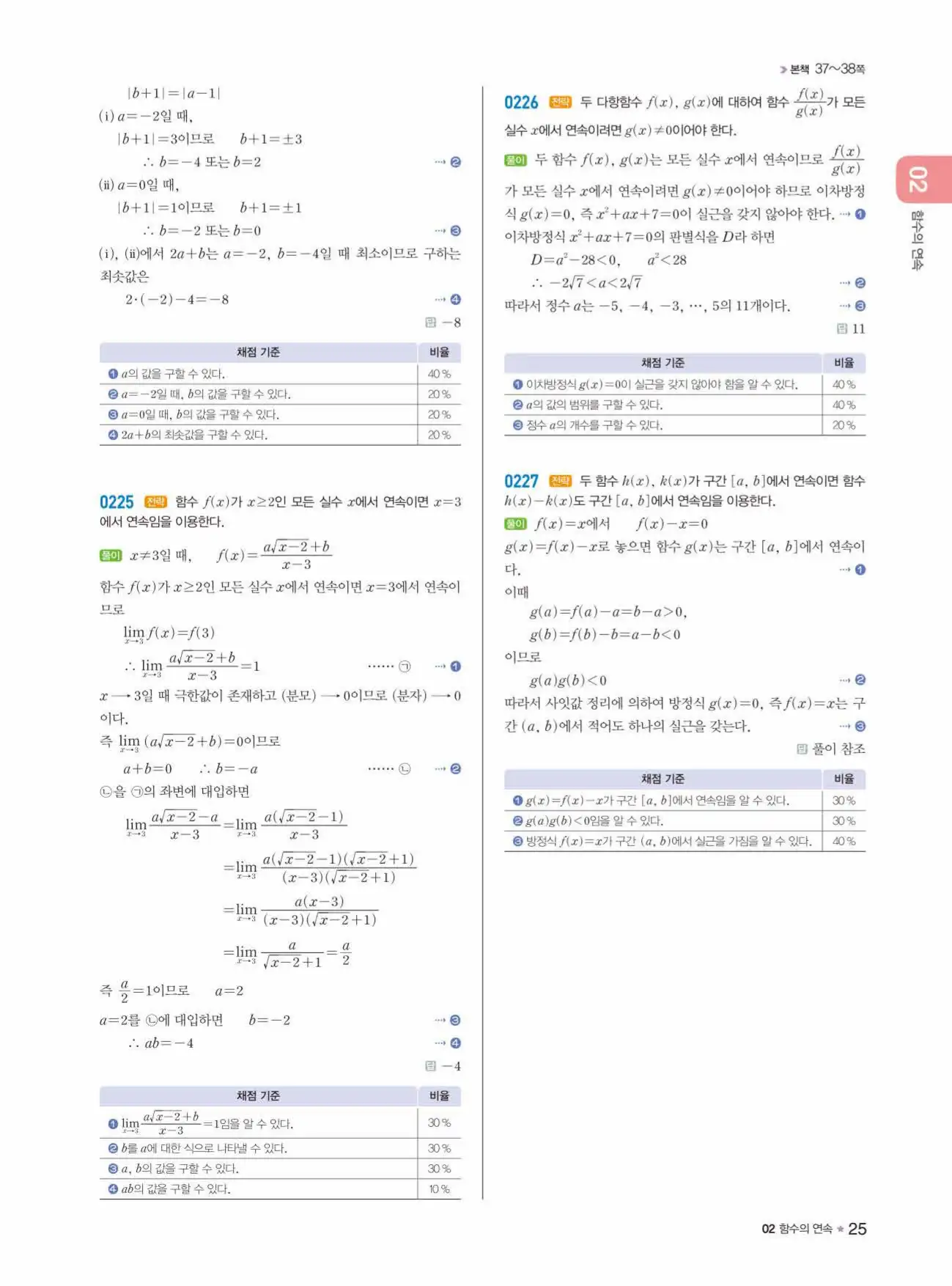 라이트쎈미적분1답지 상세해설 25