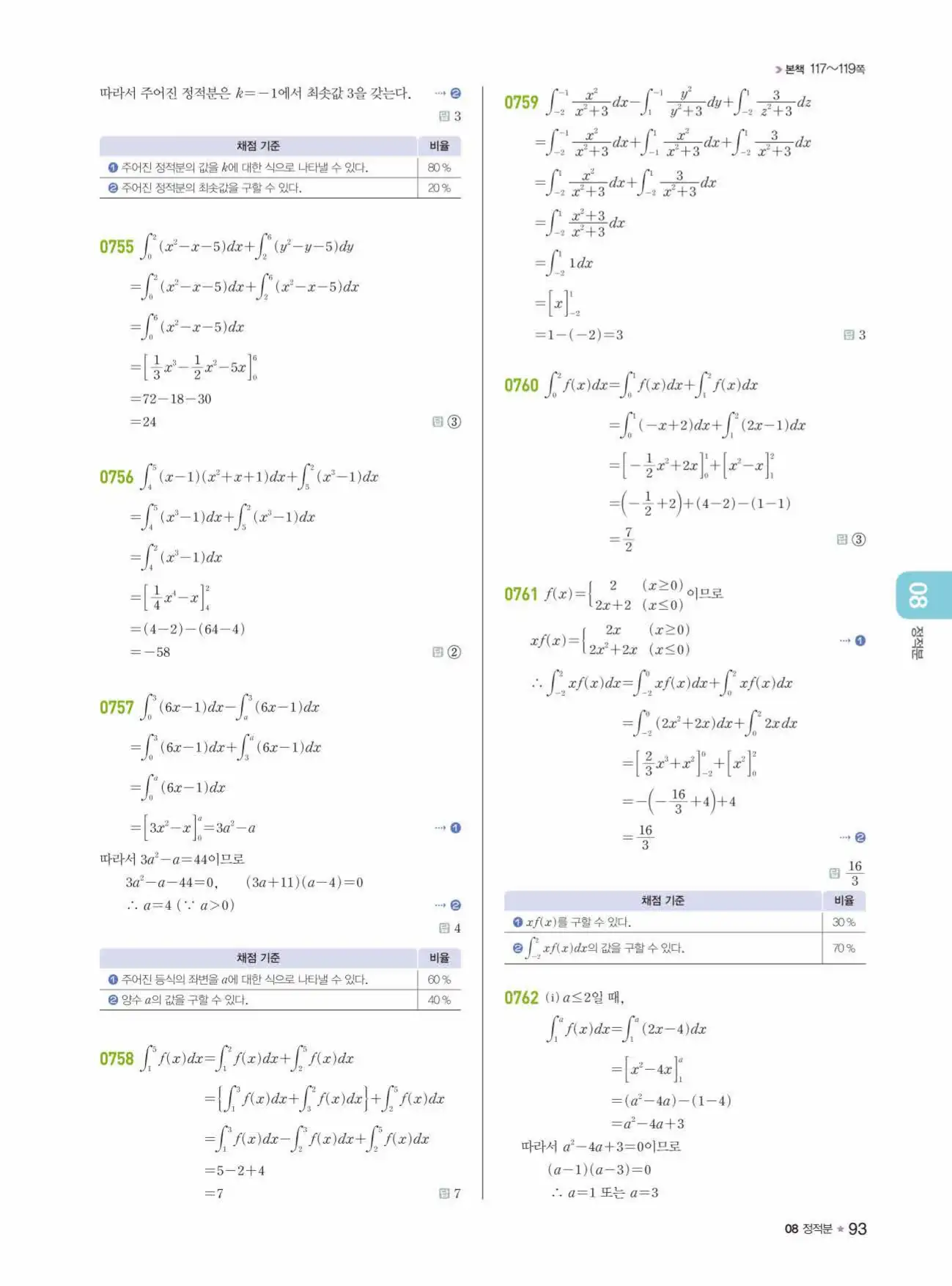 라이트쎈미적분1답지 93페이지