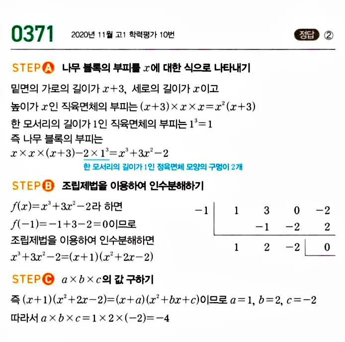 마플시너지 공통수학1 답지 해설