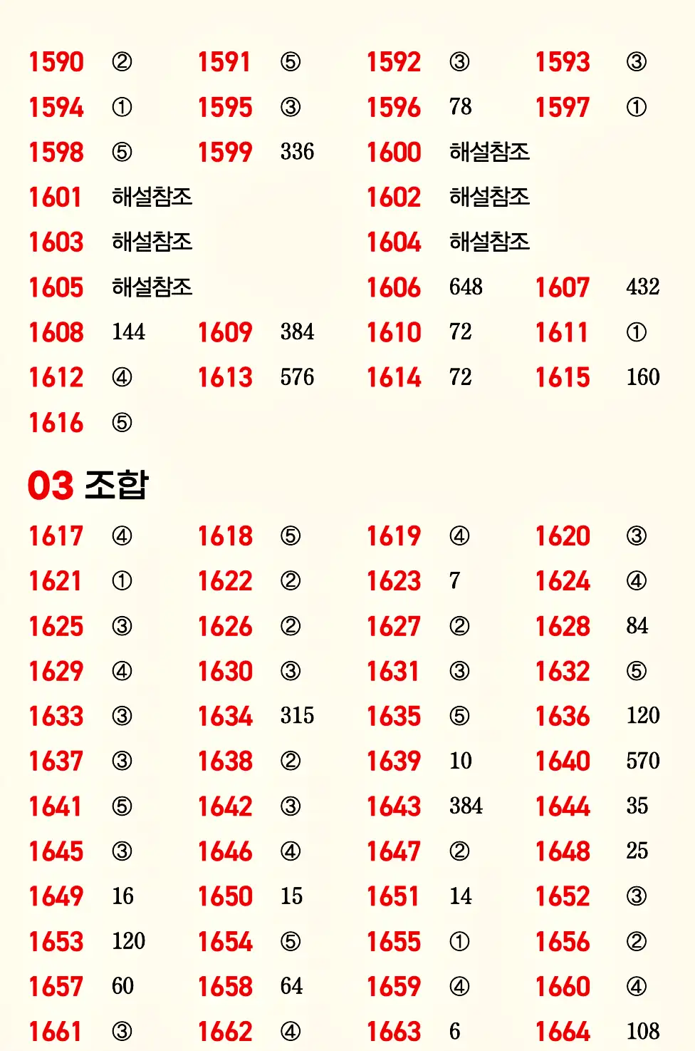 마플시너지 공통수학1 빠른답지 23p