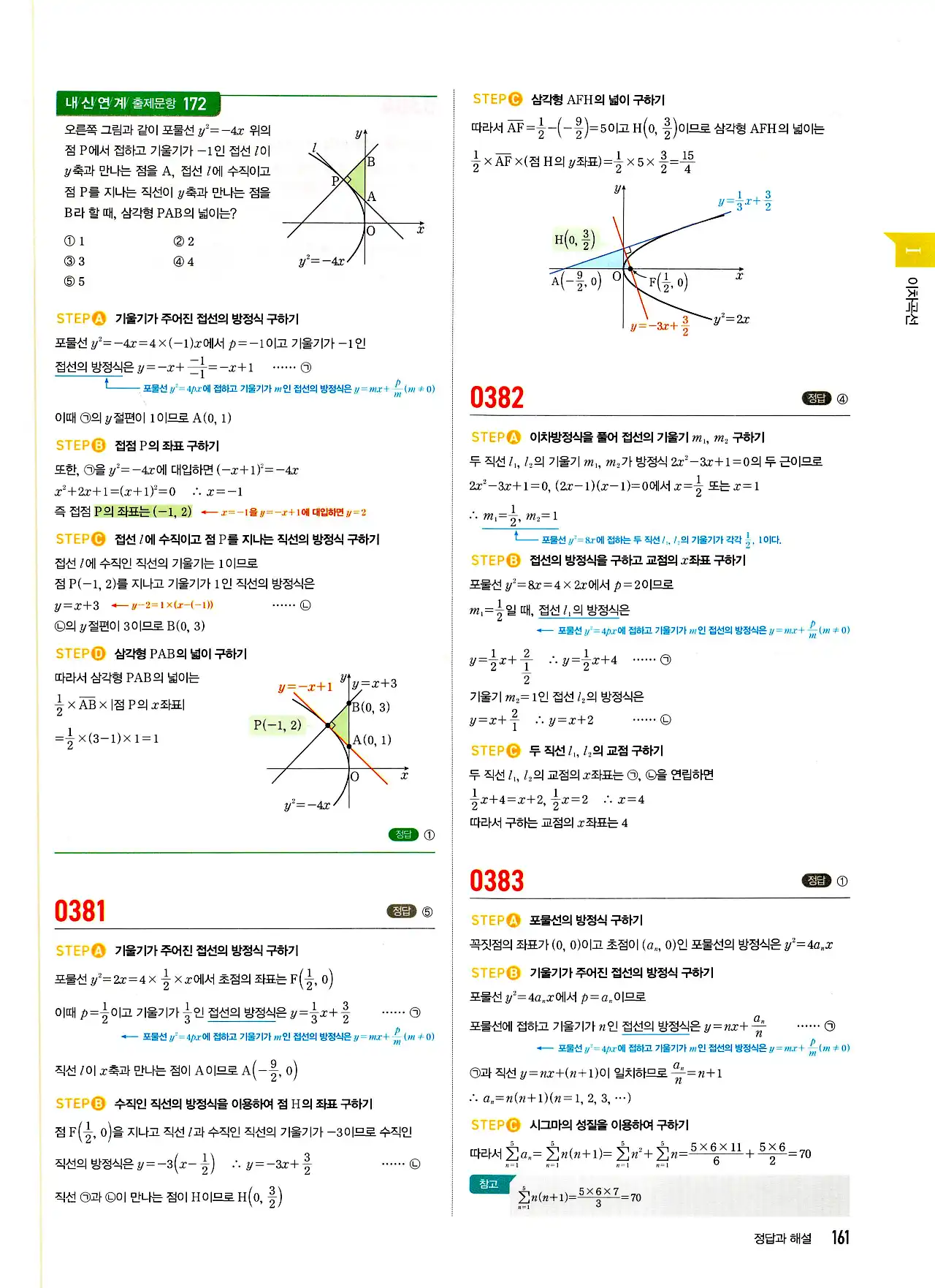 마플시너지 기하 답지 161페이지