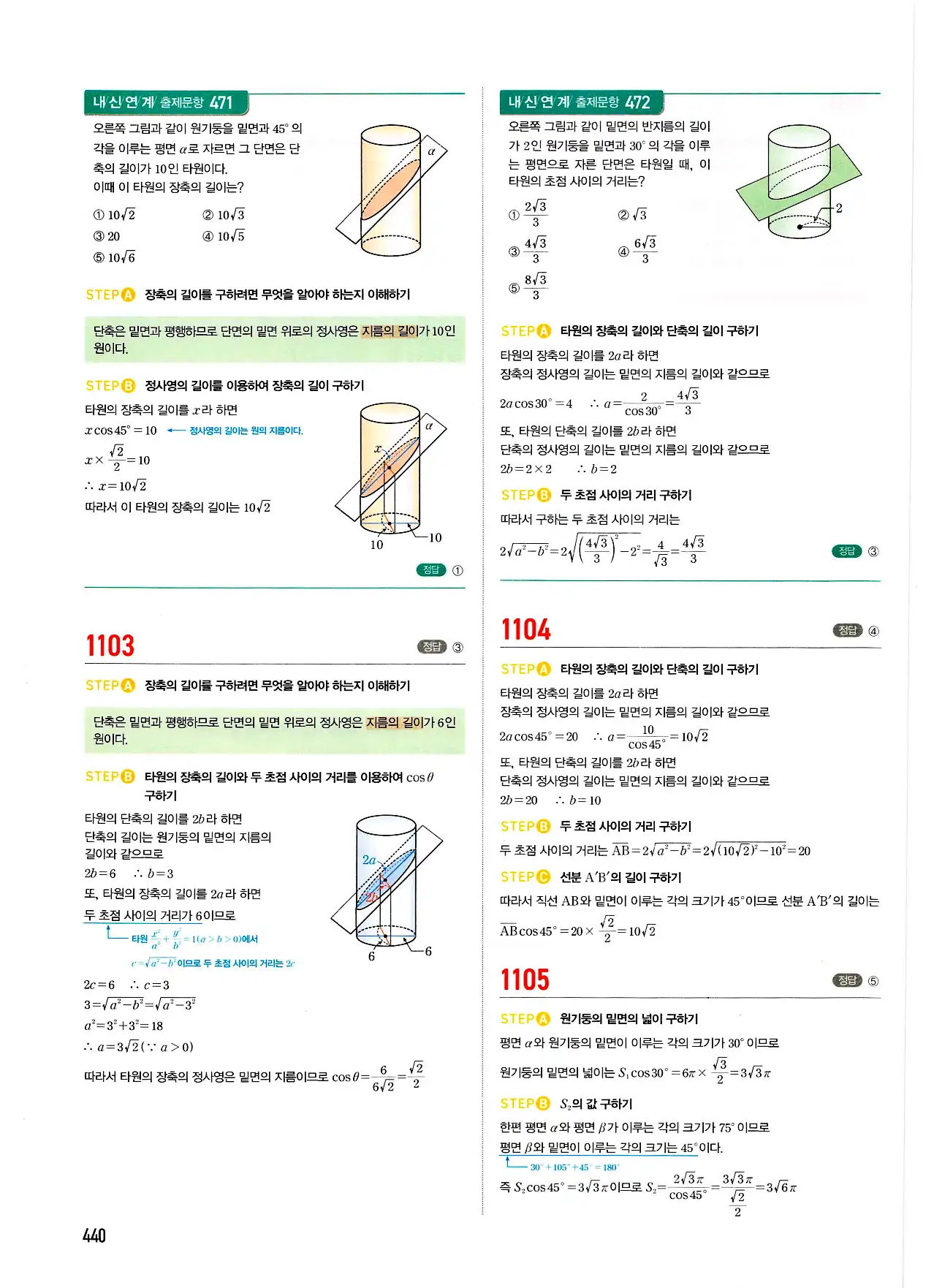 마플시너지 기하 답지 440페이지