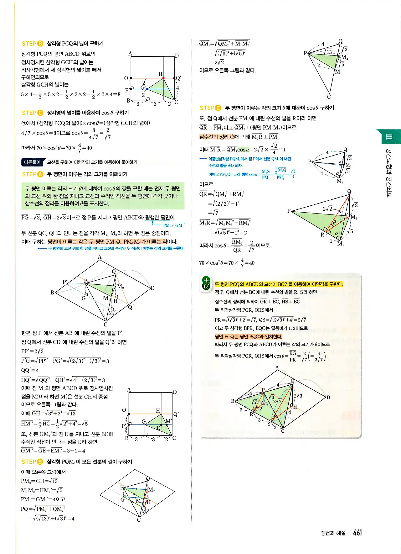 마플시너지 기하 답지 461페이지