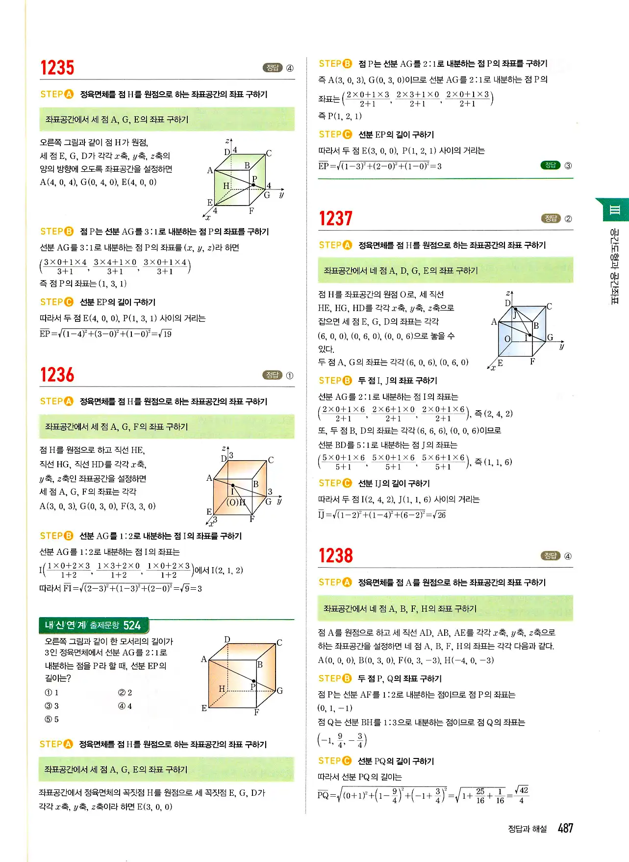 마플시너지 기하 답지 487페이지