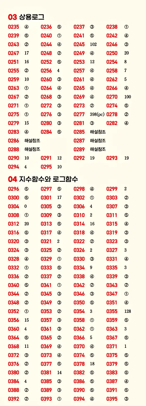 마플시너지 대수 빠른답지 3