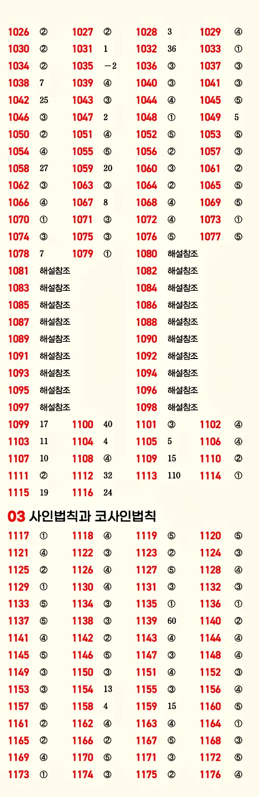 마플시너지 대수 빠른답지 8