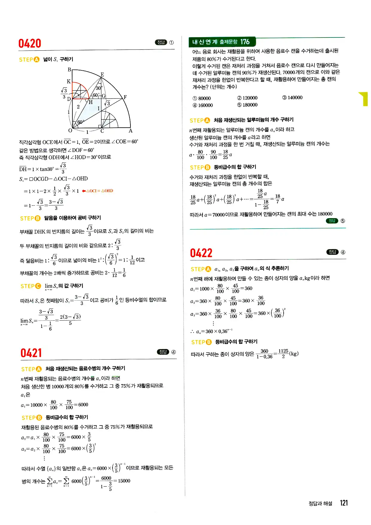 마플시너지 미적분 답지 121페이지