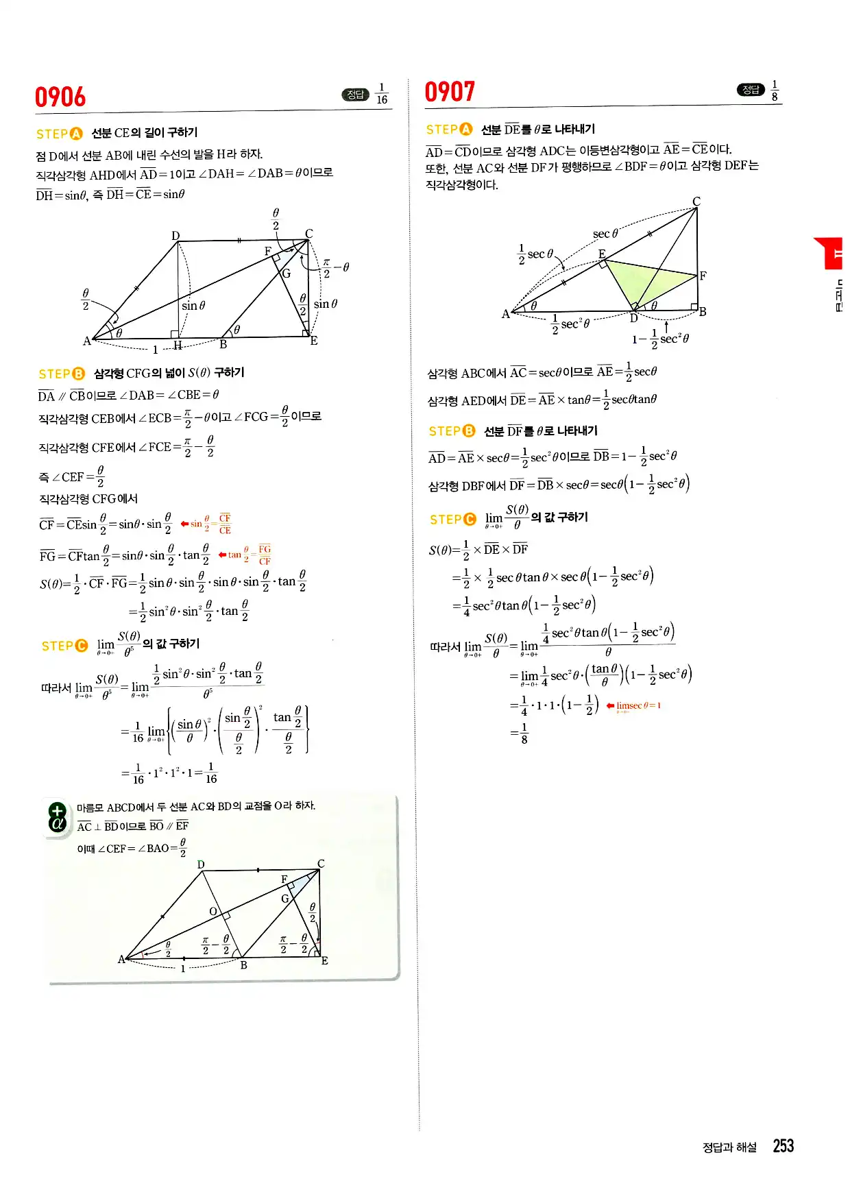 마플시너지 미적분 답지 253페이지