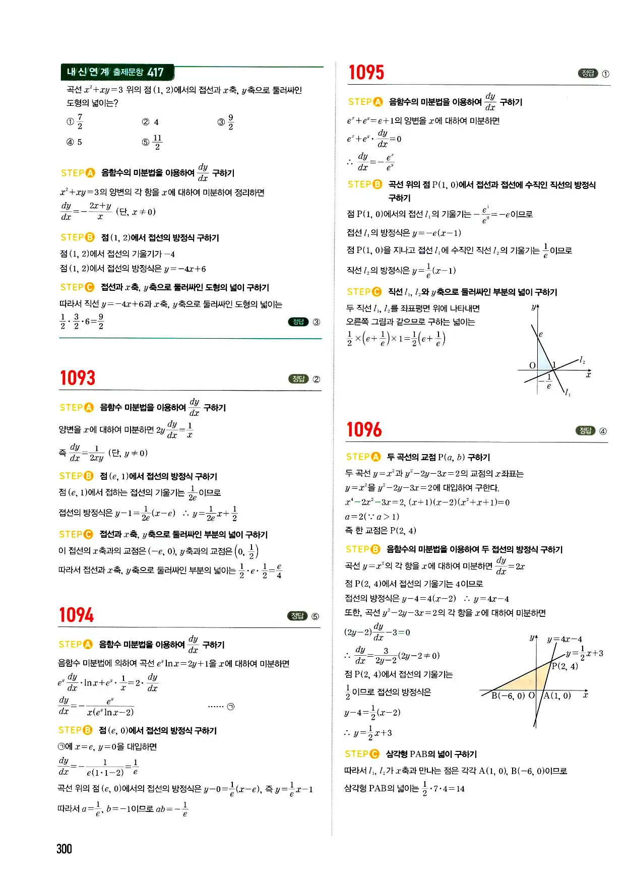 마플시너지 미적분 답지 300페이지