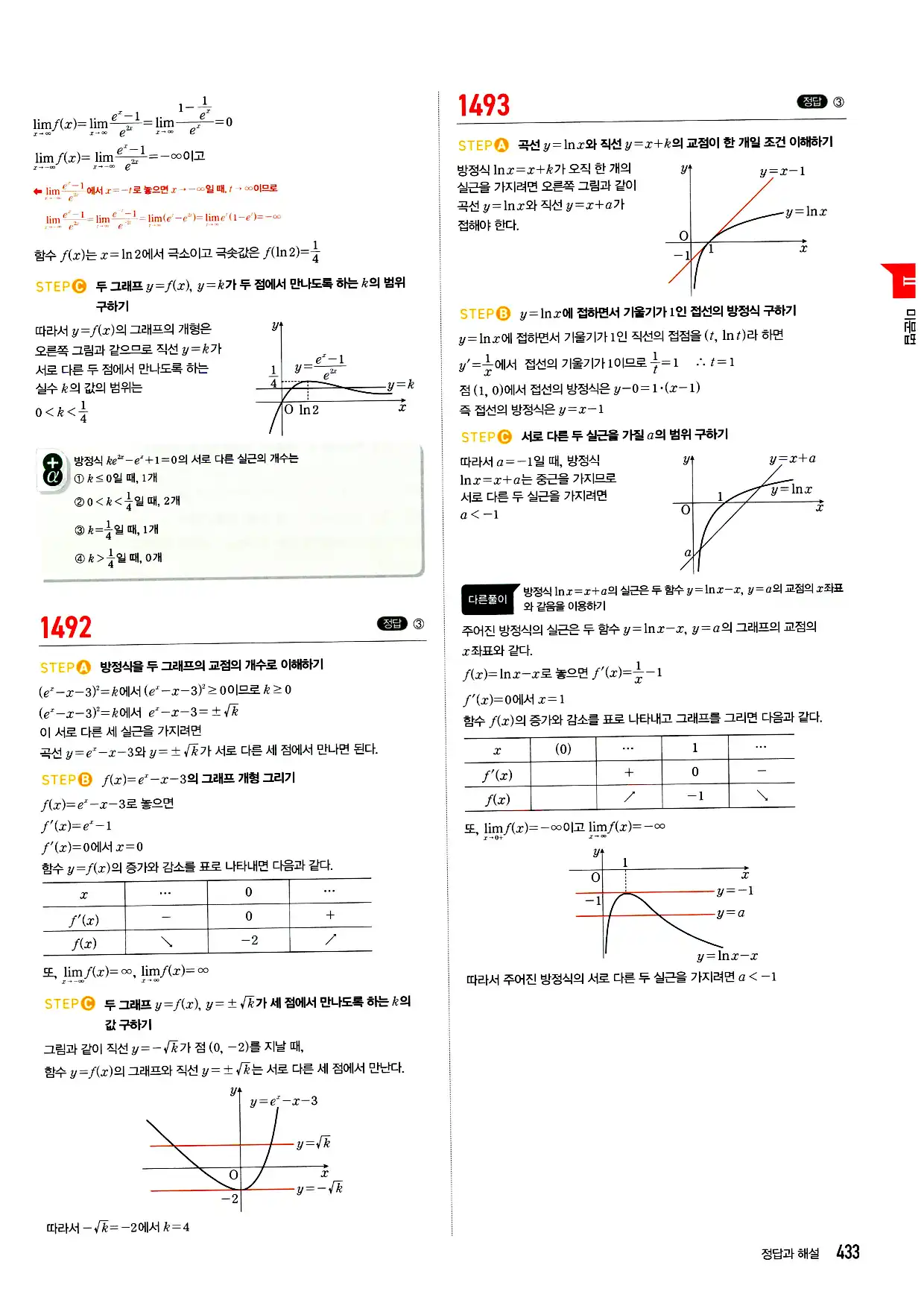 마플시너지 미적분 답지 433페이지