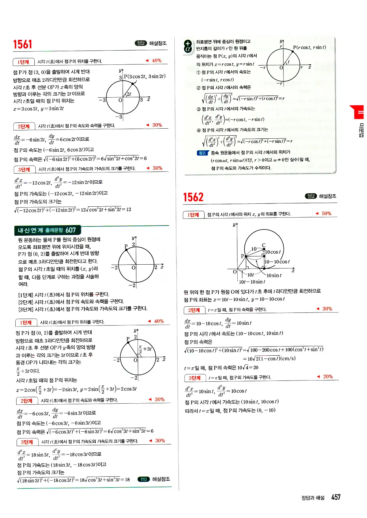 마플시너지 미적분 답지 457페이지