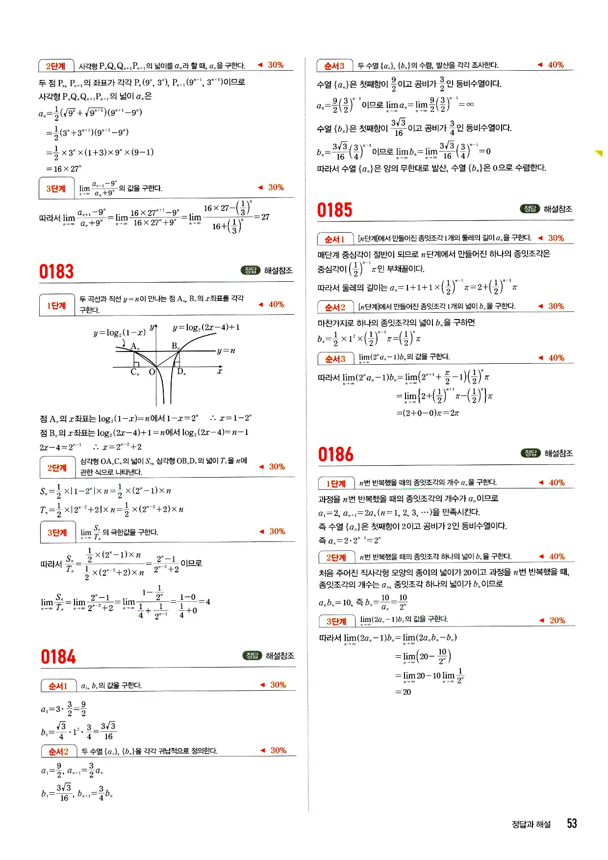 마플시너지 미적분 답지 53페이지