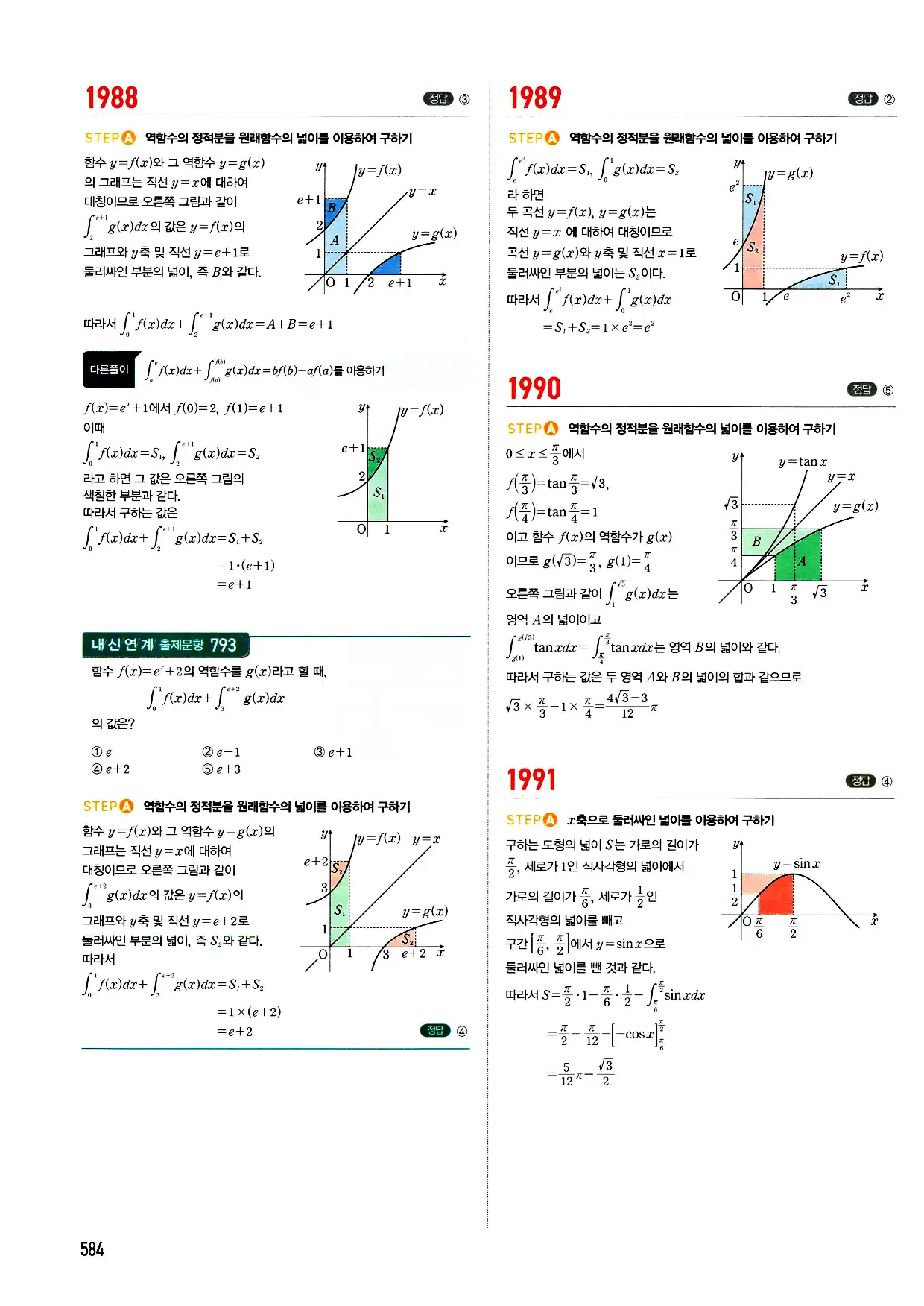 마플시너지 미적분 답지 584페이지