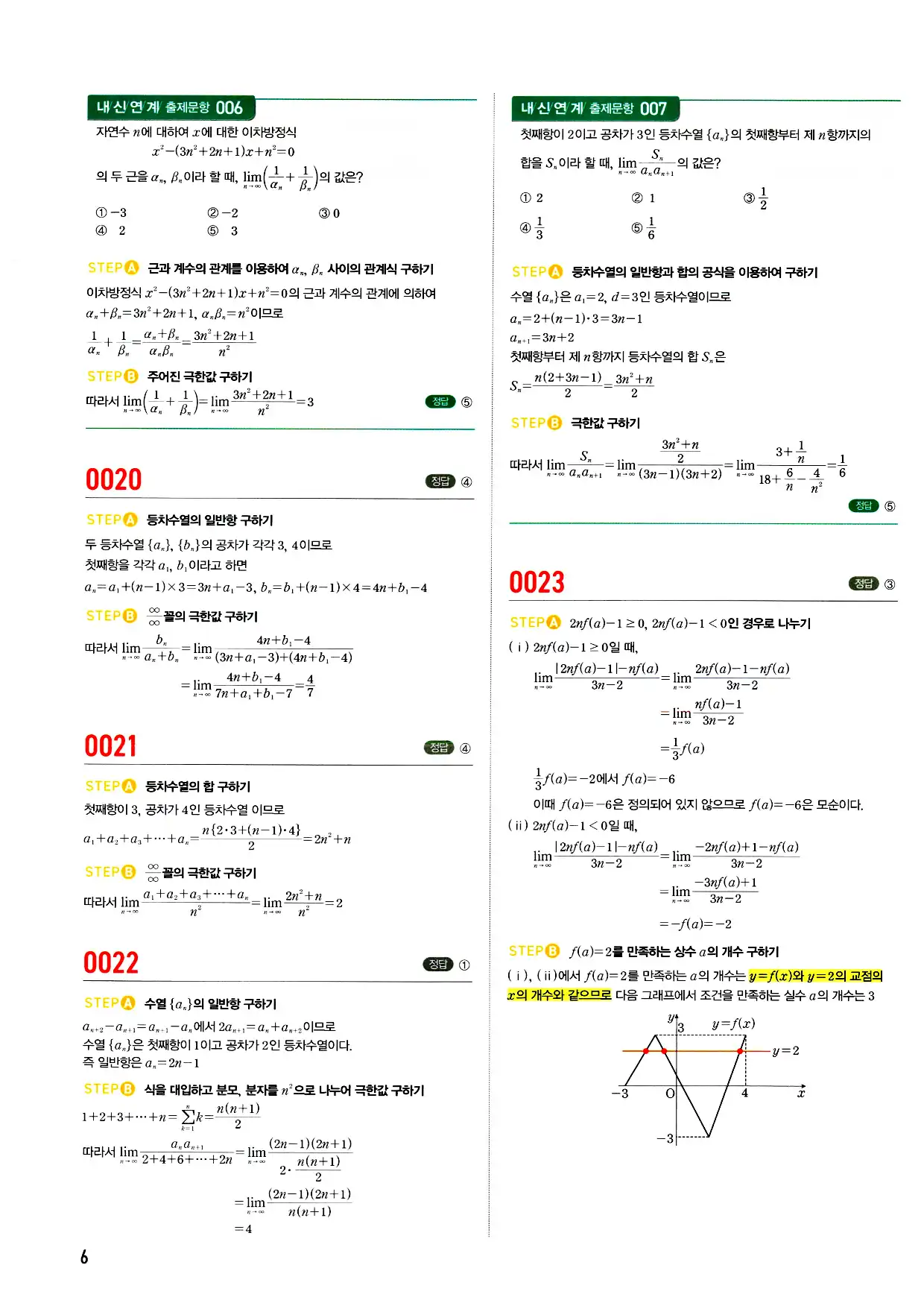 마플시너지 미적분 답지 6페이지