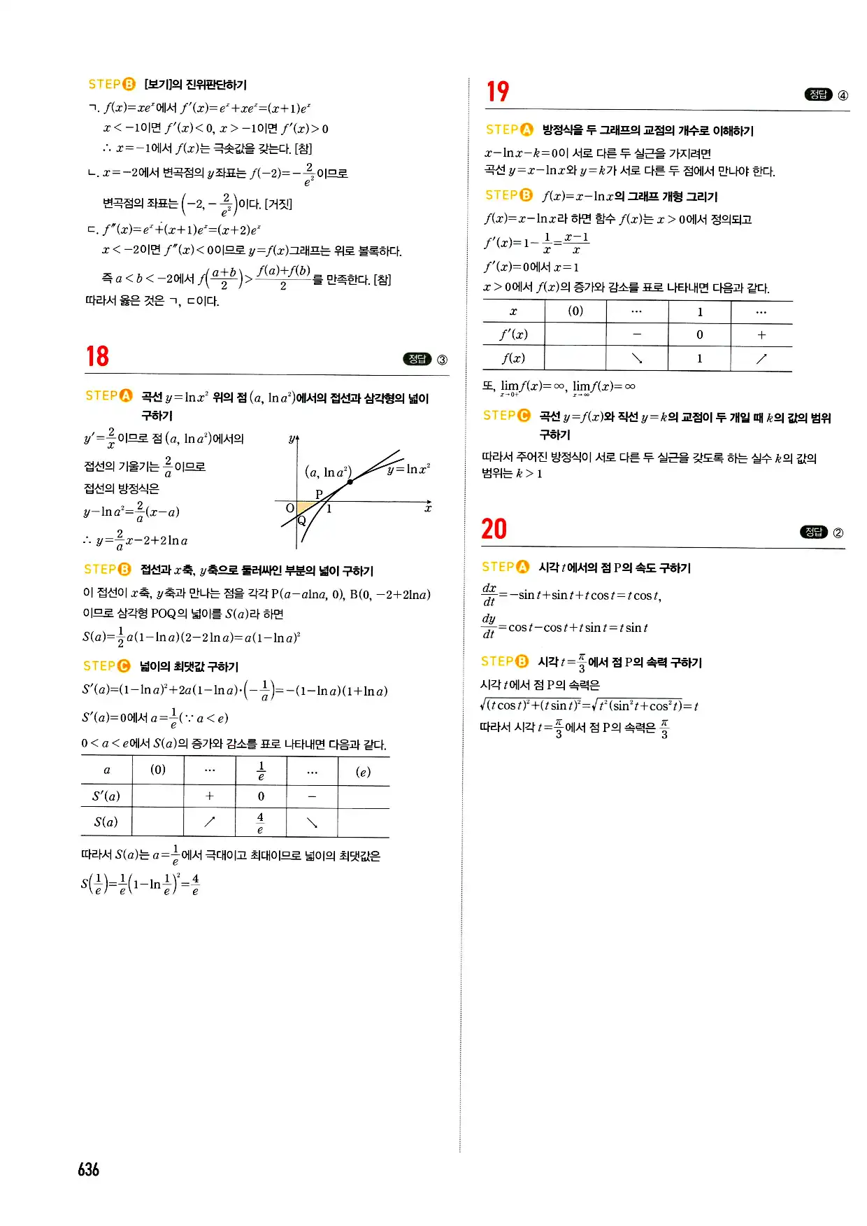 마플시너지 미적분 답지 636페이지