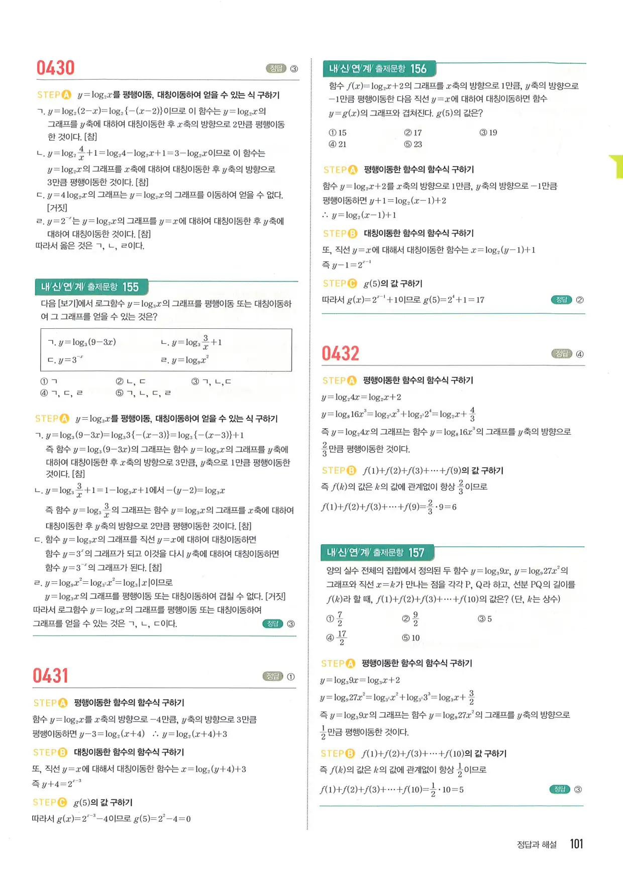 마플 시너지 수학1 답지 101페이지