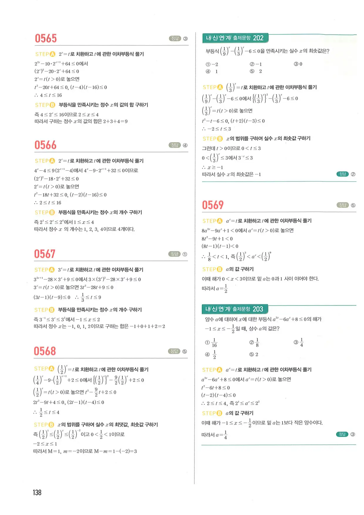 마플 시너지 수학1 답지 138페이지