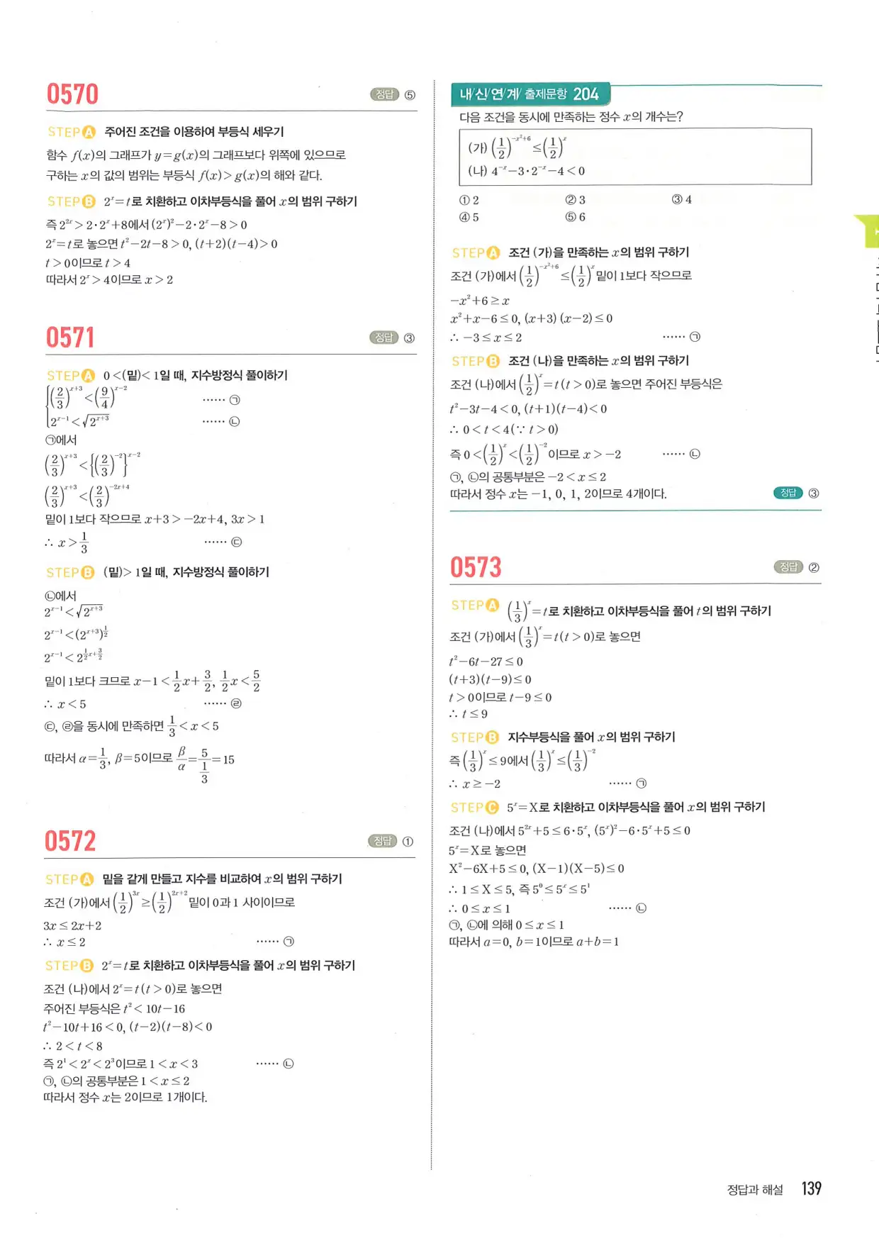 마플 시너지 수학1 답지 139페이지