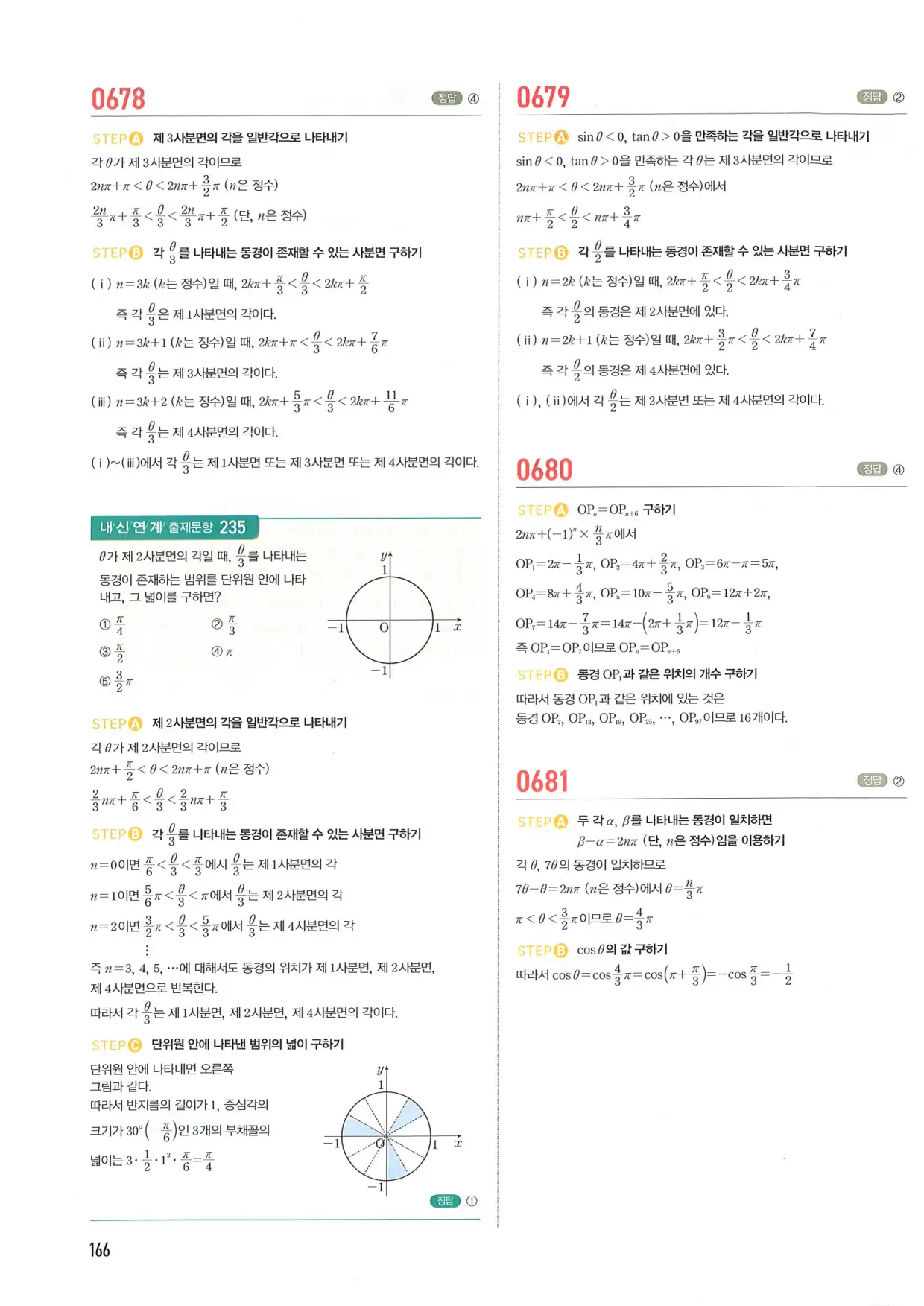 마플 시너지 수학1 답지 166페이지
